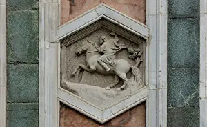 Hexagon: Relief, Giotto's campanile, Florence, Tuscany, Italy