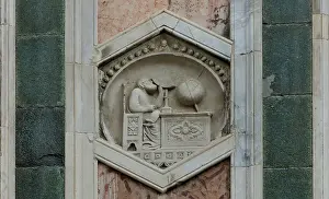 Hexagon: Relief, Giotto's campanile, Florence, Tuscany, Italy