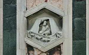 Hexagon: Relief, Giotto's campanile, Florence, Tuscany, Italy