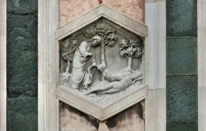 Hexagon: Relief, Giotto's campanile, Florence, Tuscany, Italy