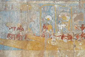 Hatchepsut: Relief, Hathor Shrine, Temple of Hatshepsut, Luxor, Egypt