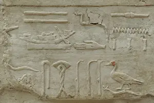 Hatshepsut: Relief - hieroglyphical scripture - New Kingdom, Egypt