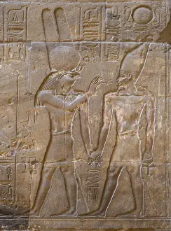 Montu: Relief, Luxor Temple, Luxor, Egypt