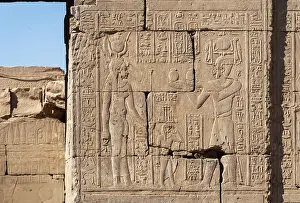Mammisi: Relief - Mammisi of Nectanebo II - Dendera Complex