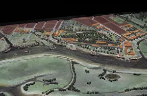 Corderie: Relief map, Corderie Royale, Arsenal, Rochefort, France