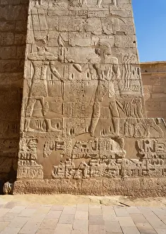 Meryamun: Relief, Migdol Tower, Temple of Ramesses III, Medinet Habu