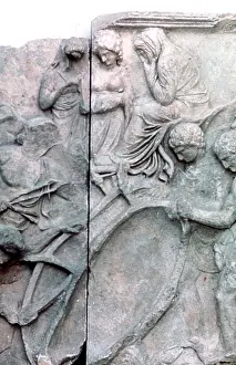 Eumenes: Detail of a relief, from the Pergamon Altar, reconstructed