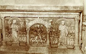 Spalato: Relief representation of the good shepherd, 4th century