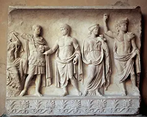 Vital: Relief of a Roman tombstone