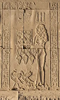 Qena: Relief - Temple of Hathor - Dendera Complex