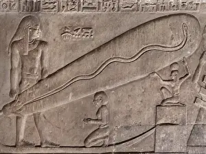 Qena: Relief - Temple of Hathor - Dendera Complex