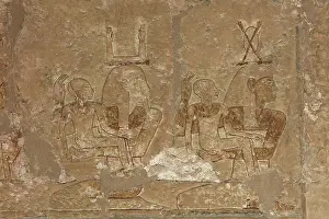 Tourist Attraction: Relief, Temple of Hatshepsut, Theban Necropolis, Luxor