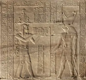 Euergetes: Relief, Temple of Horus, Edfu, Egypt