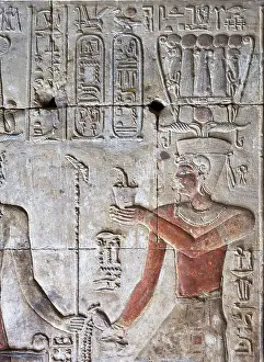 Libation: Relief, Temple of Opet, Karnak Temple, Thebes, Luxor, Egypt