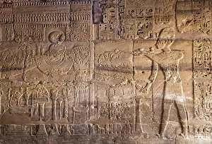 1165: Relief, Temple of Ramesses III, Karnak Temple, Thebes, Luxor