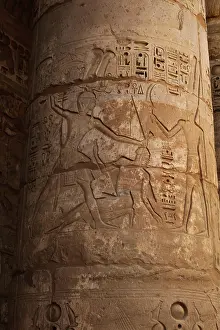 Atef: Relief, Temple of Ramesses III, Luxor, Egypt