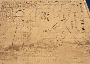 Djanet: Relief, Temple of Ramesses III, Medinet Habu, Thebes, Egypt