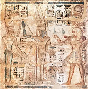 Waset: Relief, Temple of Ramesses III, Medinet Habu, Thebes, Egypt