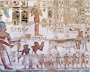 Waset: Relief, Temple of Ramesses III, Medinet Habu, Thebes, Egypt