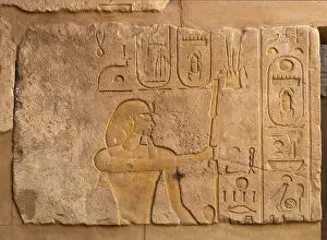 Elephantine: Relief, Temple of Satet, Abu, Elephantine island, Egypt