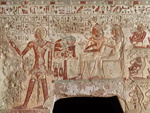 Coptic: Relief, tomb of Setaou, Elkab, Egypt