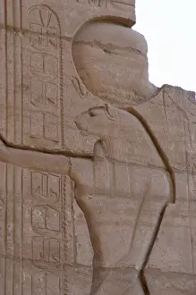 Tefnut: Reliev depicting the goddess Tefnut. Ramesseum. Egypt