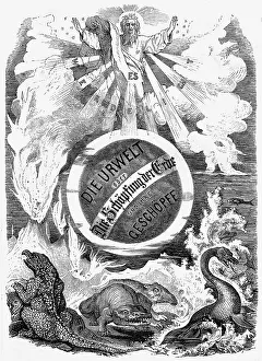 Urwelt: religion, biblical scenes, Creation myth, title