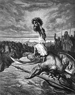 Combats: religion, biblical scenes, David with the head