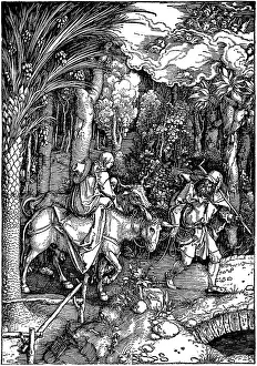 Familiy: religion, biblical scenes, Flight into Egypt