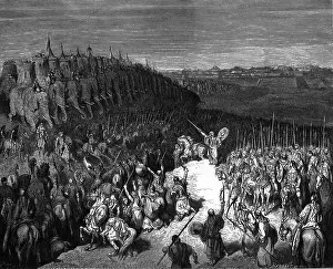 Maccabees: religion, biblical scenes, Judas in front of