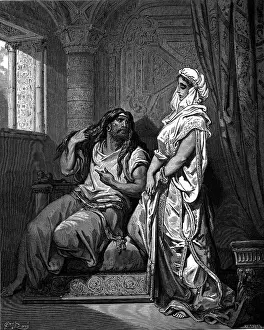 Pigtail: religion, biblical scenes, Samson and Dalila