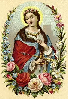 Aureola: religion, Christianity, devotional image, saint