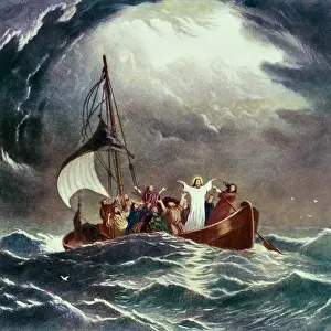 Calming: Religious Image Depicting the Miracle of Jesus Christ