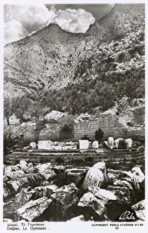 Delphi: Remains of the Gymnasium at Delphi, Greece