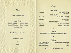 Menu: REME Woolwich, Dinner Dance card