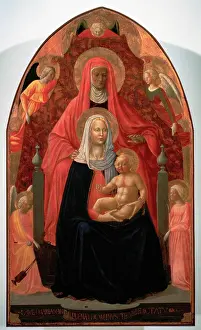 Uffizi: Renaissance. Masaccio (1401-1428). The Madonna and Child wit