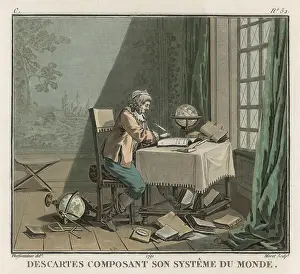 Globes: RENE DESCARTES AT DESK