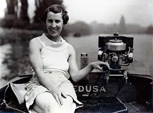 Sion: Rene Fraser at the helm of the tender to Medusa