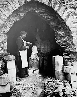 Stonemason: Renovations of the Caerphilly Castle in Wales
