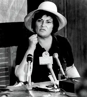 Abzug: Rep. Bella Abzug at a press conference ?