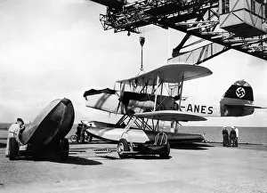 Lifted: Repair of a combat aircraft, 1936