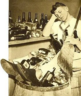 Repeal: Repeal of Prohibition, 1933. American barman