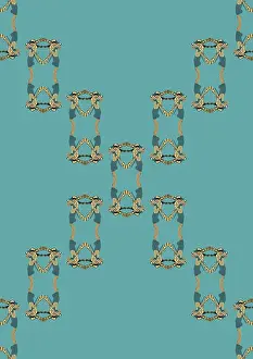Cyan: Repeating Pattern - Art Deco Woman