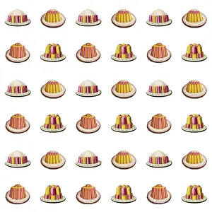 Jellies: Repeating Pattern - Desserts on white background