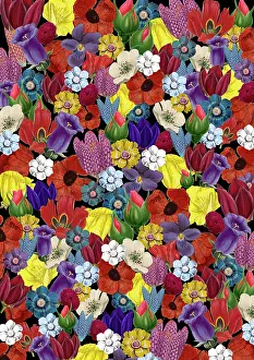 Assemblage: Repeating Pattern - Floral Assemblage