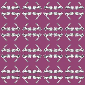 Pens: Repeating Pattern - Hand with Quill Pen