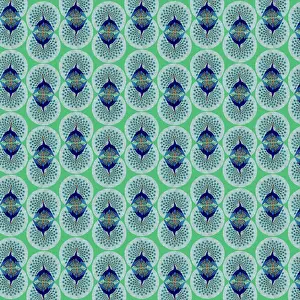 Peacocks: Repeating Pattern - peacocks, green