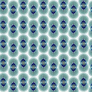 Peacocks: Repeating Pattern - peacocks, white