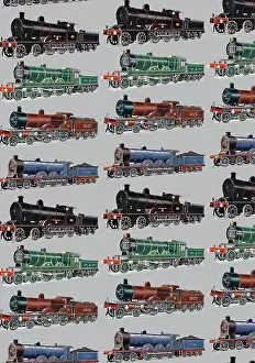 Railway: Repeating Pattern - Train / Steam Engine