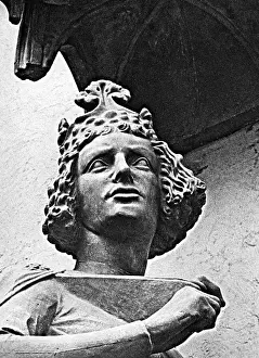 Bamberg: Replica of the head of the Bamberg Rider, 1936